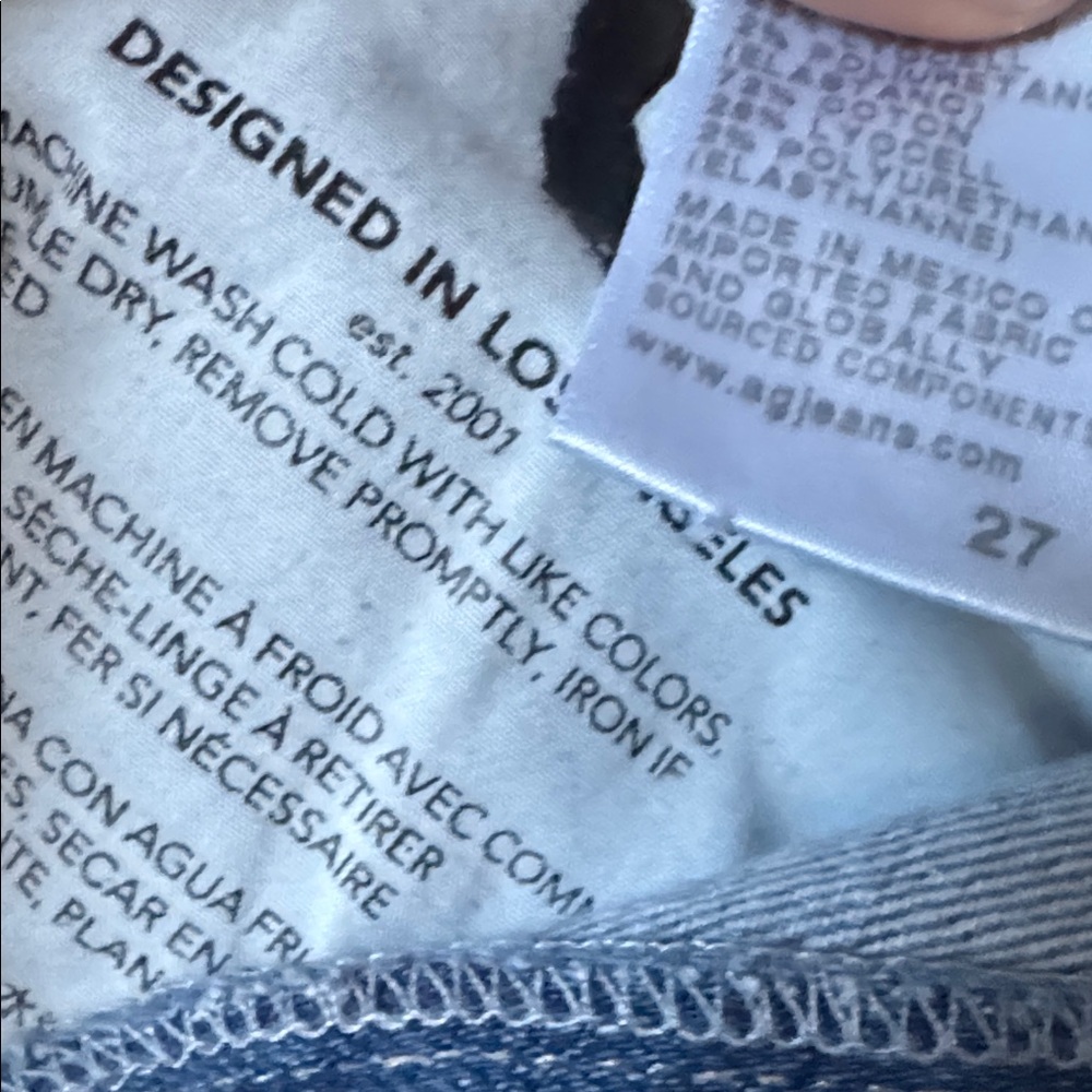 AG Adriano Goldschmied Blue Wide Leg Jeans - Picture 4 of 9